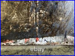 Vintage Enamel Industrial Sign Original Advertising Reclaimed Decorative Salvage