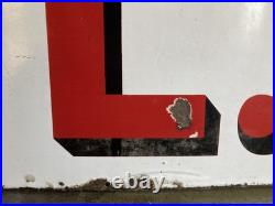 Vintage Enamel Industrial Sign Original Advertising Reclaimed Decorative Salvage