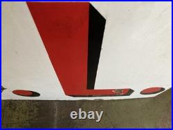 Vintage Enamel Industrial Sign Original Advertising Reclaimed Decorative Salvage