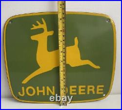 Vintage Enamel John Deere Sign 24cm x 28cm Excellent Condition. Mancave Piece