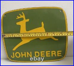 Vintage Enamel John Deere Sign 24cm x 28cm Excellent Condition. Mancave Piece