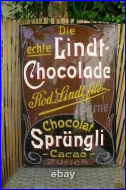 Vintage Enamel Lindt Chocolade Metal Sign Poster Wall Decor 40 cm x 60 cm