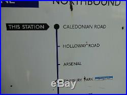 Vintage Enamel London Underground Sign Piccadilly Line Arsenal Station