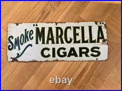 Vintage Enamel Marcella One Sided Advertising Sign