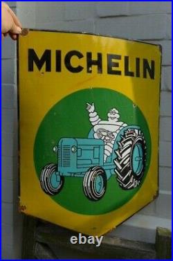 Vintage Enamel Michelin Metal Sign Collector Poster Wall Decor 45 cm x 60 cm