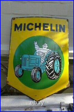 Vintage Enamel Michelin Metal Sign Collector Poster Wall Decor 45 cm x 60 cm