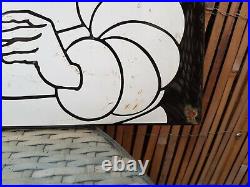 Vintage Enamel Michelin Metal Sign Collector Wall Art Garage 40 cm x 60 cm