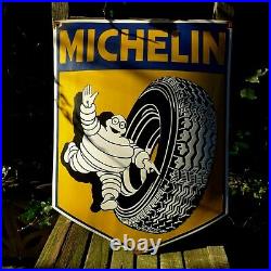 Vintage Enamel Michelin Metal Sign Painted Poster Wall Decor 60 cm x 45 cm