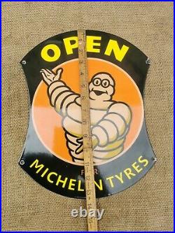 Vintage Enamel Michelin Tyers Advertising sign