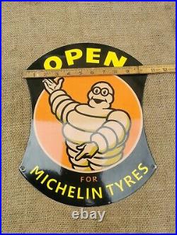 Vintage Enamel Michelin Tyers Advertising sign