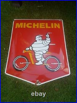 Vintage Enamel Michelin sign