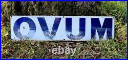 Vintage Enamel Ovum Sign
