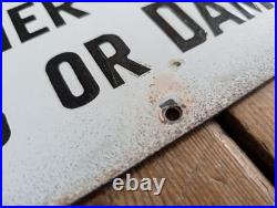 Vintage Enamel Parking Sign Car Park Warning Garage Wall Display Decor Cool