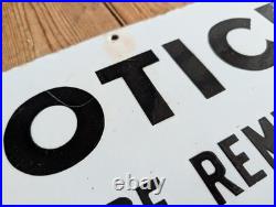 Vintage Enamel Parking Sign Car Park Warning Garage Wall Display Decor Cool