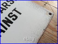 Vintage Enamel Parking Sign Car Park Warning Garage Wall Display Decor Cool