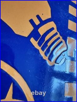 Vintage Enamel Philips Lighting Sign 2mm Plate Metal Original VGC