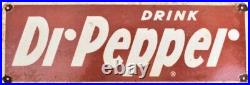 Vintage Enamel Point Of Sale Sign For Dr Pepper
