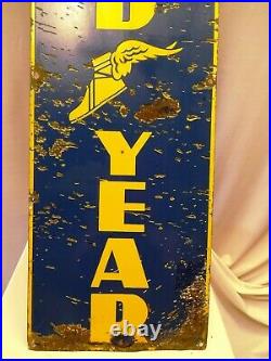 Vintage Enamel Porcelain Sign Good Year Tire Advertising Shop Display Rare Old Vintage Enamel Porcelain Sign Good Year Tire Advertising Shop Display Rare Old