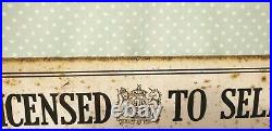 Vintage Enamel Post Office Postage Stamps Inland Revenue Sign Shop Advertising