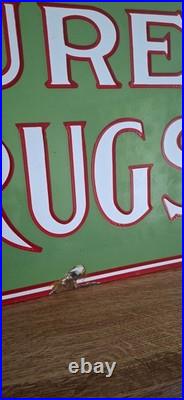 Vintage Enamel Pure Drugs Chemists/ Pharmacy Advertising Sign