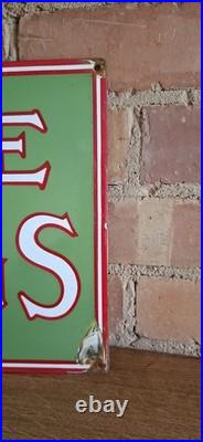 Vintage Enamel Pure Drugs Chemists/ Pharmacy Advertising Sign