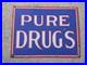 Vintage_Enamel_Pure_Drugs_Sign_Collectable_Blue_Porcelain_Advertising_Stage_Prop_01_br