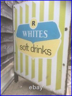 Vintage Enamel R Whites Sign
