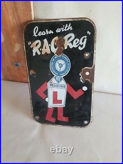 Vintage Enamel Rac Sign