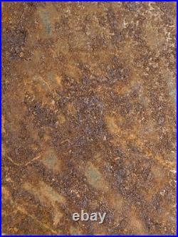 Vintage Enamel Shell Gasoline Green Streak Round Sign