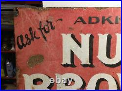 Vintage Enamel Sign Adkin's Nut Brown Tobacco