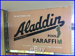 Vintage Enamel Sign Aladdin Pink Paraffin Vintage Automobilia