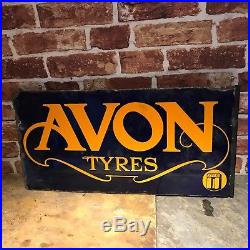 Vintage Enamel Sign Avon Tyres #2270