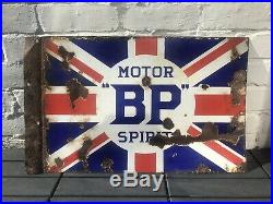 Vintage Enamel Sign BP Union Jack