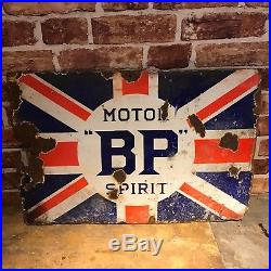 Vintage Enamel Sign Bp Motor Spirit #2231