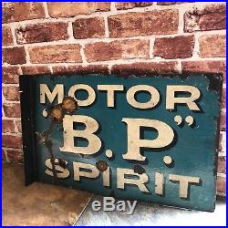 Vintage Enamel Sign Bp Motor Spirit Enamel Sign #1750