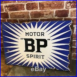 Vintage Enamel Sign Bp Motor Spirit Vintage Automobilia Sign #1817