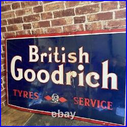 Vintage Enamel Sign British Goodrich Automobilia #4574