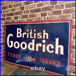 Vintage Enamel Sign British Goodrich Automobilia #4574