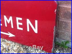 Vintage Enamel Sign, British Railway Gentlemen Sign, station Sign