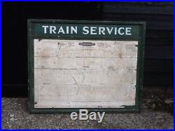 Vintage Enamel Sign British Railways 1962 Wood Frame Southampton
