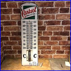 Vintage Enamel Sign Castrol Thermometer #2230
