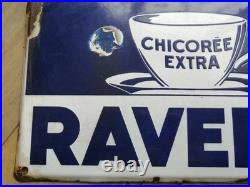 Vintage Enamel Sign Coffee Cafe Advertising Original kitchen alia old