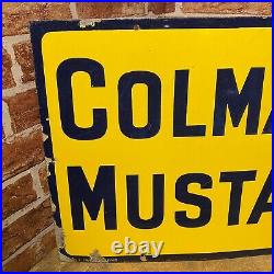 Vintage Enamel Sign Colman's Mustard Advertising #4868