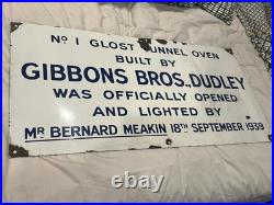 Vintage Enamel Sign Construction 18th September 1939. Beautiful Display 77x39cm Vintage Enamel Sign Construction 18th September 1939. Beautiful Display 77x39cm