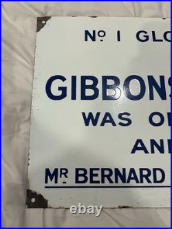 Vintage Enamel Sign Construction 18th September 1939. Beautiful Display 77x39cm Vintage Enamel Sign Construction 18th September 1939. Beautiful Display 77x39cm