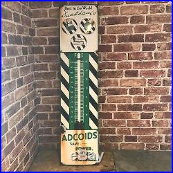 Vintage Enamel Sign Duckams Adcoids Thermometer #2708