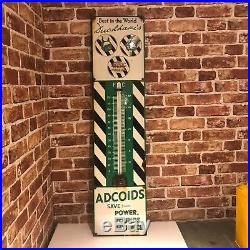 Vintage Enamel Sign Duckhams Adcoids Thermometer #2983