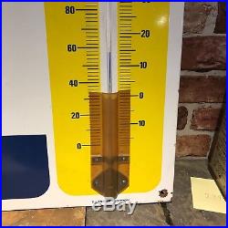 Vintage Enamel Sign Duckhams Thermometer #2229