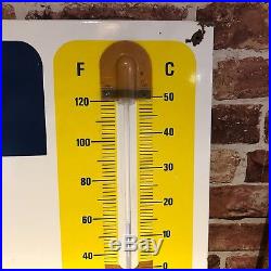 Vintage Enamel Sign Duckhams Thermometer #2229