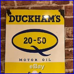 Vintage Enamel Sign Duckhams Thermometer #2982